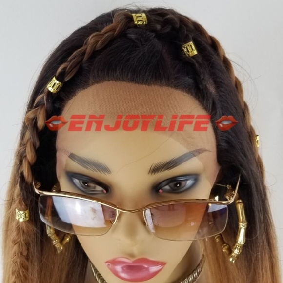 ombre human blend Free part Lace Front Wig